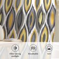 thumbnail image 6 of Yellow Black Geometric Sheer Curtains 54 Inches Long, Abstract Art Diamond Modern Light Filering Curtains, Breathable Simi Curtain Privacy Drapes for Kitchen Bathroom Nursery Small Window Treatment, 6 of 7