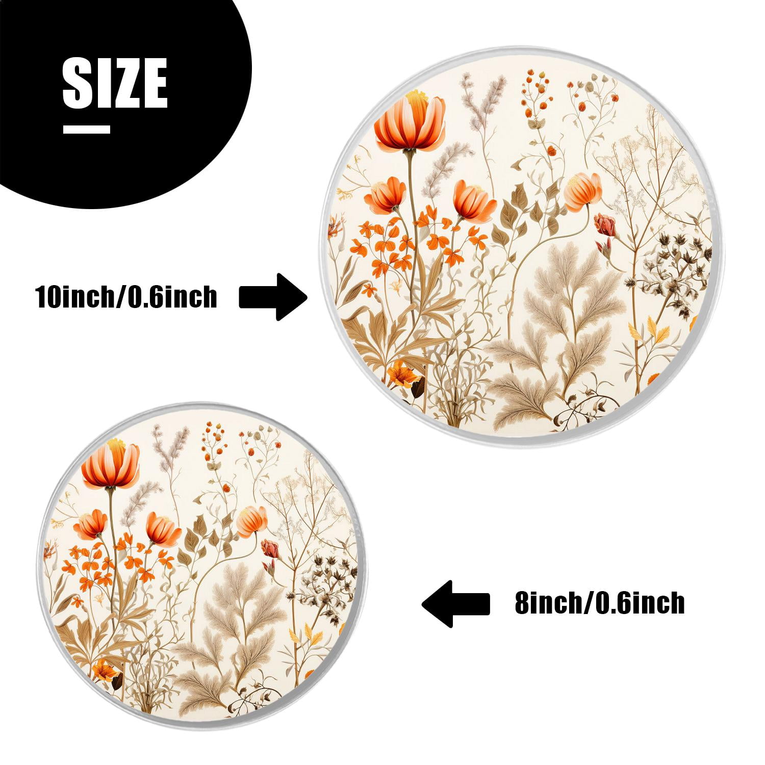 Decorative Stove Burner Covers 4 Pcs Metal Round Stove Burner Covers 8Inch And 10Inch for Home Decor Cooktop Decorative ,Autumn Sunflower Leaves creative