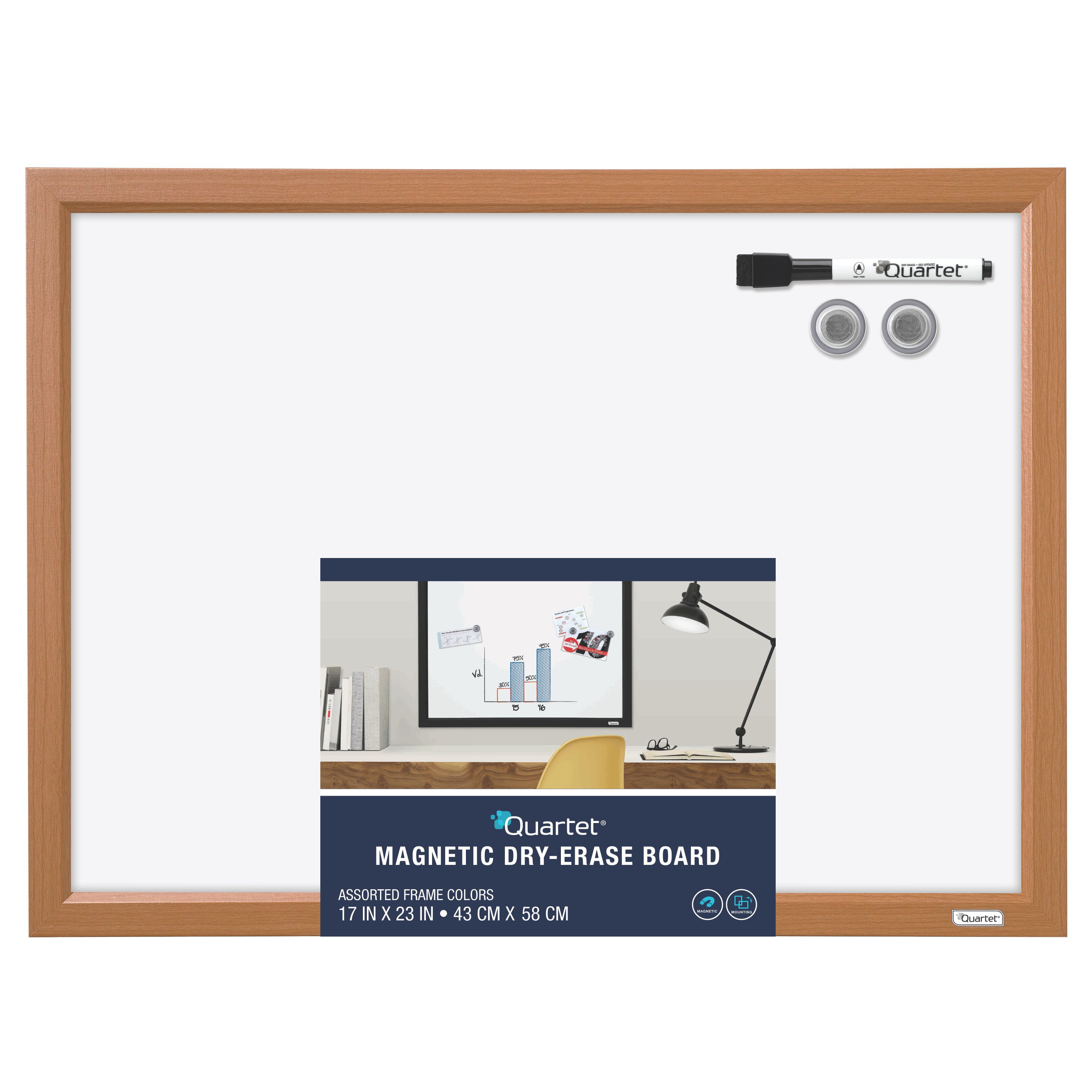 Quartet Glass Dry Erase Board ... 17"x 17" Magnetic Whiteboard / White Board 