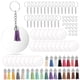 thumbnail image 1 of Guardurnaity 100 Pieces/Set Acrylic Key Ring Blank Keychain Keyring DIY Replacing Decor Making Paintable Crafts Decorative Decorative Ropa, zapatos y accesorios Miscelánea, 1 of 6