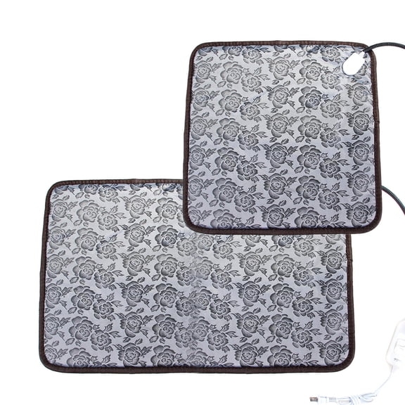 BESTSKY 2Pcs Heating Pad,Water Proof Dog Beds,Pvc Heated Cat Bed,Gray Rose