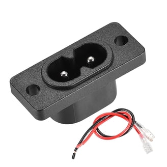 Adaptateur Prise C14 Angle - Montage Panneau, 250V 10A/15A, 3 Broches, Neuf, Marque Uxcell