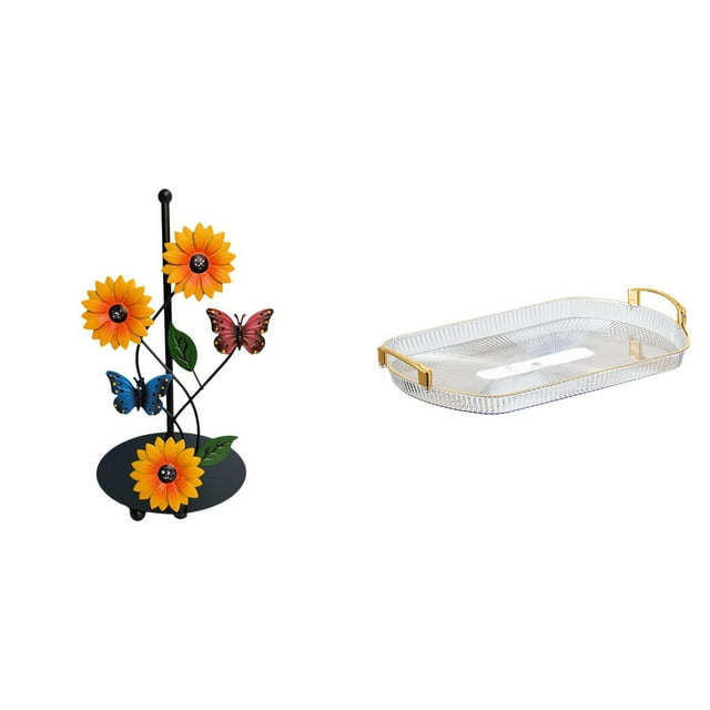 Soporte de papel higiénico,Porta toallas de papel de encimera,Portarrollos de cocina de pie para toallas de papel,Bandeja de almacenamiento,Bandeja rectangular para servir frutas y postres de