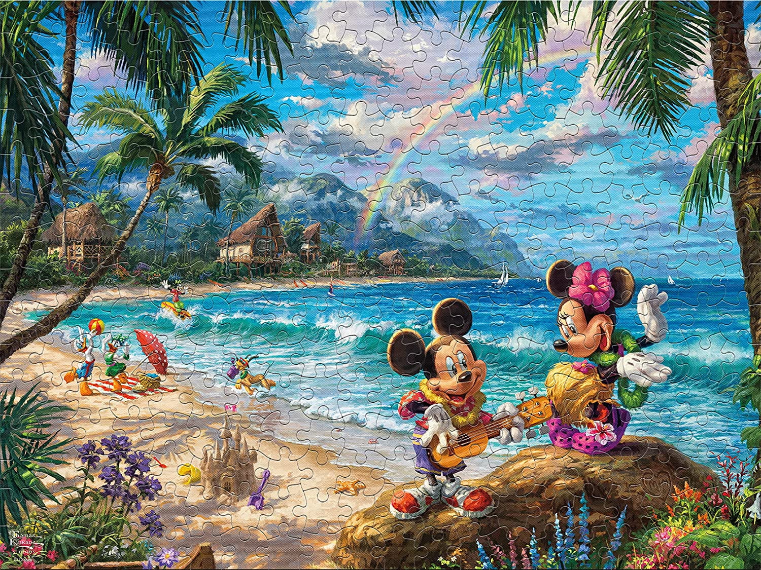 Ceaco 300-Piece Thomas Kinkade Disney Mickey & Minnie in Hawaii