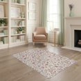 thumbnail image 2 of ODIKA 4'x6' Light Pink Cream Botanical Wildflower Washable Area Rug Delicate Scattered Floral Motifs With Whimsical Branch for Dorm Room, Small Living Stain Resistant Low Profile, Easy Care, 2 of 7