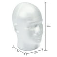 thumbnail image 3 of (2 pack) FloraCraft SmoothFōM Male Head 6.2 inch x 8.8 inch x 10.3 inch White, 3 of 7