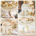 thumbnail image 5 of 13th Birthday Decorations Girls, Gold White Birthday Balloons, Happy 13th Banner with Confetti Latex Balloons Cake Topper for Girls Party Deco, 5 of 7