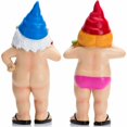 thumbnail image 3 of Juego de 2 gnomos de jardín estatuarios desnudos traviesos estatua divertida decoración nudista, 3 of 5