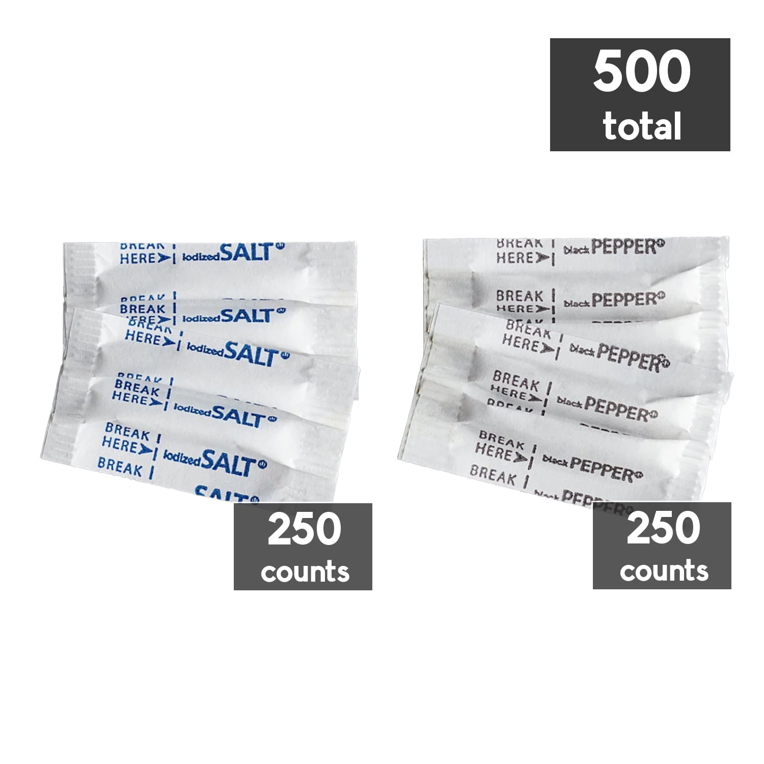 Salt & Black Pepper Portion Packets l Pack of 500