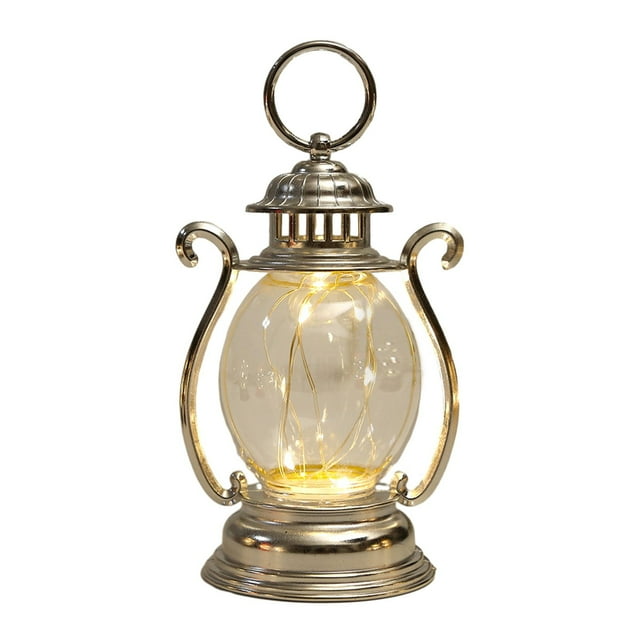 CSChome Handle Lantern Retro Style LED Hanging Lantern Soft-Powered Night Light Party Decoration