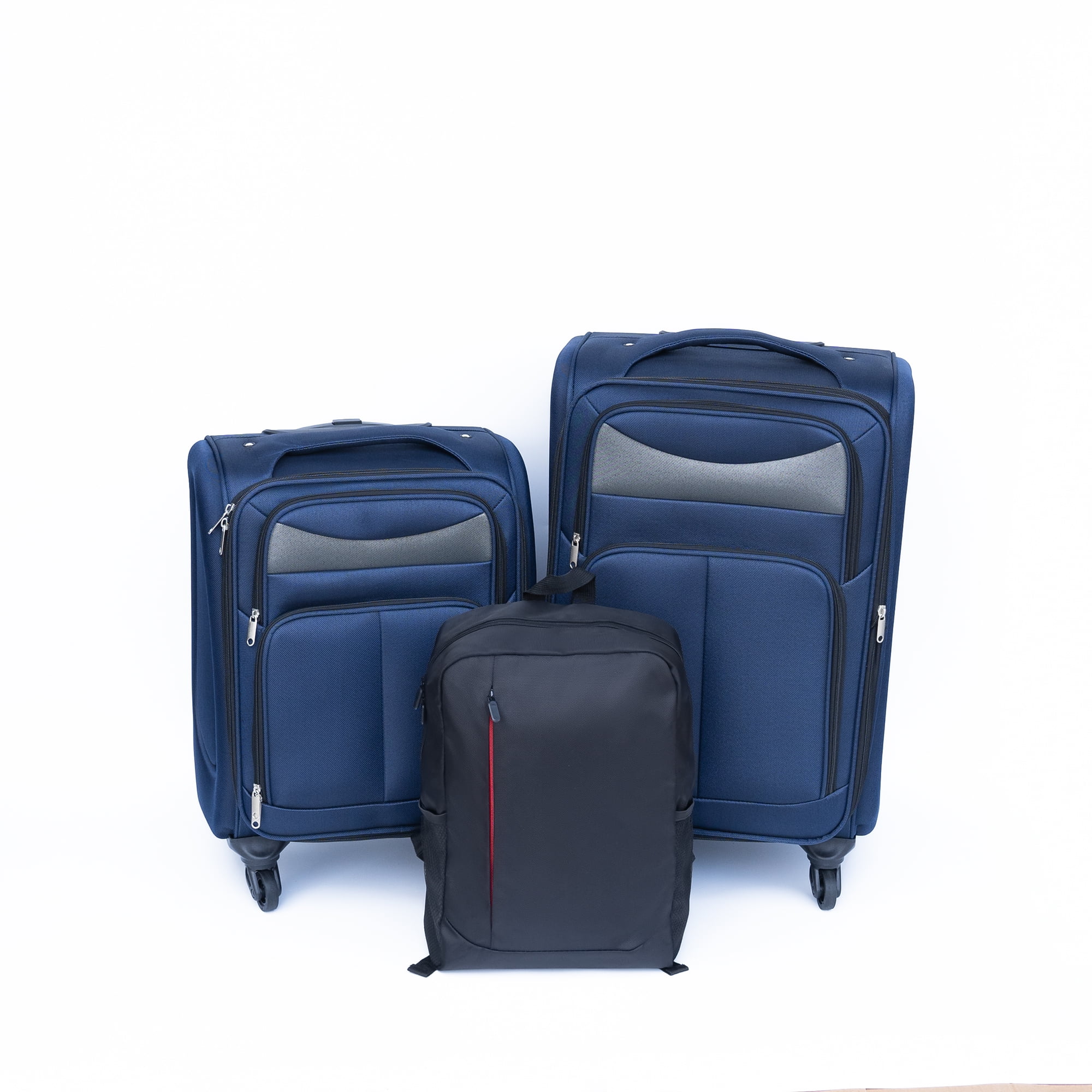 (20+24) Travel Case Two-Piece Suitcase Set Oxford Trolley Case Without Password Lock Universal Wheel + Oxford Cloth Backpack