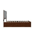 thumbnail image 6 of AFI NoHo Full Wood Platform Bed with Headboard Footboard & Twin Trundle, Walnut, 6 of 7