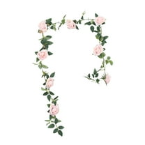 CMrtew 8ft Artificial Rose Garland Silk Flower Vines for Wedding Arch, Backdrop, Garden & Reception Decor Realistic Hanging Flowers for Engagement, Party, or Home Decoration