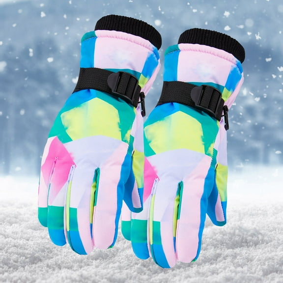 5-15Years Toddler Kids Boys Girls Gloves Winter Outdoor Windproof Warm Lock Temperature Ski Gloves Cold Weather Thick Warm Gloves for Kids