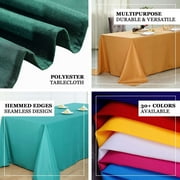 Efavormart 90x132 WHITE Wholesale Rectangle Polyester Rectangle Tablecloth Linen Wedding Party Restaurant Tablecloth