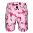 thumbnail image 4 of Kll Breast Cancer Ribbons Awareness Men'S Casual Summer Beach Shorts Hawaiian Shorts With Pockets-X-Large, 4 of 9