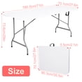 thumbnail image 4 of GVUHR Durable Construction and Compact Foldable Design Folding Table, White, 4 of 7