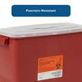 thumbnail image 2 of McKesson Sharps Container, Stackable, Locking Lid, Red, 3 gal, 12 in x 6 in x 13.5 in, 1 Ct, 2 of 10