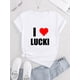 thumbnail image 2 of Slogan Print Casual Sports T-shirt, Short Sleeve Crew Neck Spring & Summer Top, Women's Clothing, 2 of 6