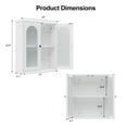 thumbnail image 7 of Wooden Medicine Cabinet Organizer Storage Shelf Doors Bathroom Wall Mount, 7 of 7