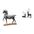 thumbnail image 1 of Figura de caballo,Figura de caballo Escultura animal coleccionable,Estatua de alce y ciervo,Figuras de alce y ciervo,decoración del hogar,estatuas de resina,Estatua de escultura decorativa de, 1 of 8