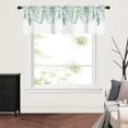 thumbnail image 4 of Green Leaf Windows Valances Curtain Watercolor Floral Eucalyptus Kitchen Rod Pocket Short Panels Retro Window Treatment Topper Curtains for Living Bedroom Farmhouse 1 Panel, 54x18 in, 4 of 6