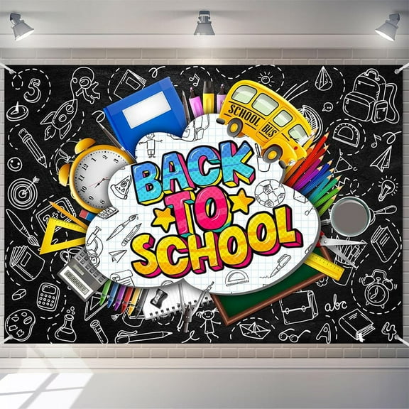 HOBANER Airplanes Clouds Birthday Backdrop Blue Birthday Decoration Banner for Kids Time Flies Theme