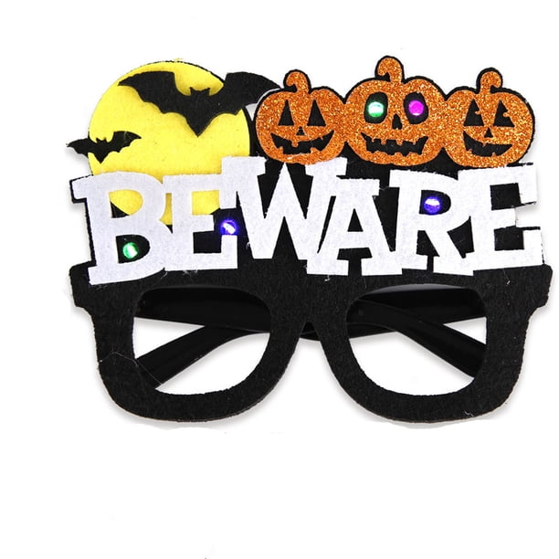 Halloween Glasses LED Glasses For Halloween Parties Cosplay Accessories Funny Holiday Glasses With Purple Accents