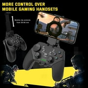 Wireless Game Controller with Phone Mount - Compatible with Android/iOS Switch Mobile - Ergonomic Black Gaming Pad