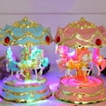 thumbnail image 3 of Music Box 3-Horse Carousel Christmas Birthday Valentine's Gifts Decorations, 3 of 8