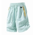 thumbnail image 4 of Aimik Athletic Shorts for Men Drawstring Waist Solid Color Mens Shorts with Zip Pockets Summer Quick Dry Fitness Shorts for Gym, 4 of 6