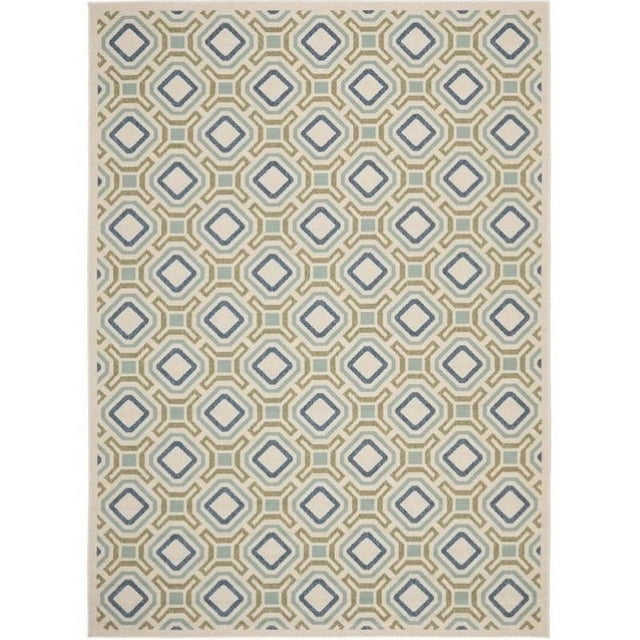 Safavieh Veranda Polypropelene Medium Rectangle Rug VER089-0614-6 in Cream and Green