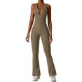 thumbnail image 1 of ABOCIW Monos acampanados para mujer con cuello en V halter bodycon de longitud completa casual mono mono, 1 of 4