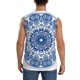 thumbnail image 4 of Balery Blue Watercolor Camisetas sin mangas para hombre, absorbe la humedad y protege contra el mal olor.-Medium, 4 of 7