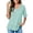 W10-Light Blue, variant on Women Tops Summer Loose Fit Edge Short Sleeve T Shirt Solid Color Tee Leisure Women'S Clothing Light Green