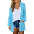 thumbnail image 3 of Meichang Sheer Cardigans for Women Summer Light Weight Long Sleeve Kimono Cardigan Open Front Chiffon Cover Ups Casual Resort Wear with Pockets, 3 of 7