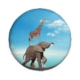 thumbnail image 2 of Balery Elephant Giraffetire Cover Waterproof Dust-Proof, Universal Spare Wheel Tire Cover For Trailer, Rv, Suv Truck And Vehicle Camper Accessories-17 Inch, 2 of 9