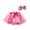 Pink, variant on Pleated Tennis Skirt Layered Ballets Tulles Tutus for Toddle Girls, Kids Princess Sequin Skirts, Dress up with Colorful Hair Bows, Summer Girl Mesh Puffy Skirt A-Line Mesh Skirt 5-8Y