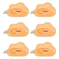thumbnail image 1 of Uxcell Box Cutters, 6 Pcs Retractable Letter Opener Cloud Shaped Small Package Opener Envelope Slitter, Orange (2.4x1.5Inch), 1 of 5