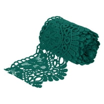 4 Inch Wide 3 Yard Lace Ribbon Floral Pattern Dark Green Lace Trim Ribbon for Sewing Making DIY Crafts Gift Wrapping Wedding Decor