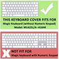 thumbnail image 2 of czcpp-Ultra Protecteur de Clavier en Silicone Fin pour Apple Magic Keyboard & Magic Keyboard 2 (Version US, Modèle : MLA22L/A-A1644, Sans Pavé Numérique) (Noir), 2 of 4
