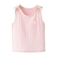 thumbnail image 2 of piuwrlz Summer Sleeveles Wide-StrapTank Tops Kids Girls Boys Lightweight Sports Vest Comfortable Round Neck Pullover Pink Size 6 Months, 2 of 3