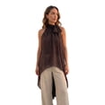 thumbnail image 1 of Argulvti Women’s Halter Neck Long Tops Summer Fashionable Dot Print Backless Going Out Vest, 1 of 8