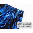 thumbnail image 5 of Beezizac Boys 2-Pack Soft Sleep Shorts Blue Neon Grid & Black Multi-Color Gaming Controller Assorted Pajama Bottoms Sizes 6, 5 of 8