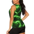 thumbnail image 3 of Fotbe Green Lightning Blusas Sin Mangas para Mujer – Estilo Casual, Corte Suelto, Slim-Fit, Cuello Redondo Deportivo, Tops de Verano para Gimnasio y Yoga-Medium, 3 of 7