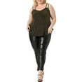 thumbnail image 2 of Agnes Orinda Women's Plus Size CamisoleV Neck Sparkle Silvery Sleeveless Spaghetti Strap Cami Tank Tops, 2 of 5