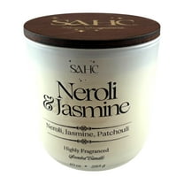 Neroli & Jasmine Scented Candle, Elegant White Floral Home Fragrance, Long-Lasting Gift for Her, Citrus Musk & Woods, 10 oz.