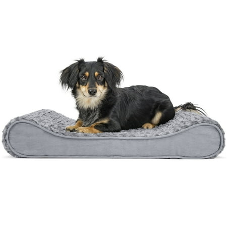 UPC: 0842229104530 | FurHaven Pet Products Ultra Plush Luxe Lounger Orthopedic Pet Bed for Dogs & Cats – Gray  Medium