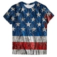 thumbnail image 4 of Yindaity Womens Patriotic Shirt American Flag Patriotic T-Shirt Women 4th of July Gift Shirt USA Flag Stars Stripes Graphic Short Sleeve Casual Tops(Dark Blue,S), 4 of 7