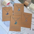 thumbnail image 4 of Women Necklace Butterfly Shape Good Workmanship Creative Alloy Women Pendant For Gift--Sky Blue-Model code 29828 Sky Blue, 4 of 5